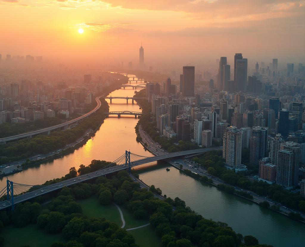 Global connectivity visualisation with lines and nodes